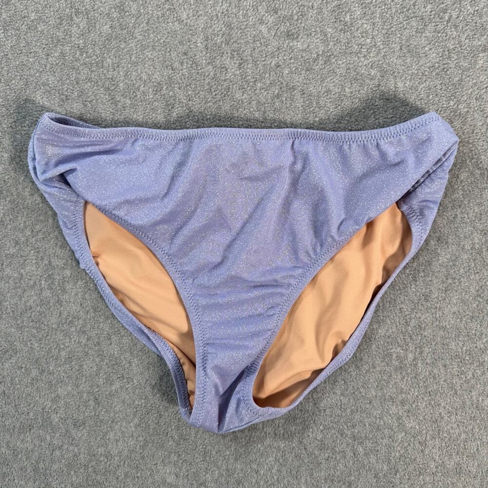 Crewcuts J.Crew Purple Shimmer Bikini Bottom Swimsuit Girls Size 14 BY073